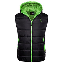 Load image into Gallery viewer, 2019 New Giraffe Brand Winter Jacket Men Hoodied Vest Men Zipper Mens Jacket Sleeveless Casual Winter Waistcoat Men