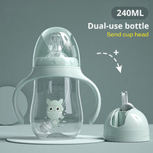 Load image into Gallery viewer, Baby bottles Drinking Cup Feeding Bottle Wide-Caliber Multifunctional Drinking Milk Drinking Water Dual-use Bottle BPA Free