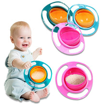 Load image into Gallery viewer, Universal Gyro Bowl Practical Design Children Rotary Balance Novelty Gyro Umbrella 360 Rotate Spill-Proof Solid Feeding Dishes
