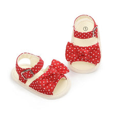 Load image into Gallery viewer, Fashion Newborn Infant Baby Girls Princess Shoes Bowknot Toddler Summer Sandals PU Non-slip Shoes 0-18M
