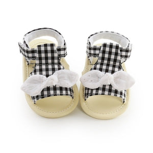 Fashion Newborn Infant Baby Girls Princess Shoes Bowknot Toddler Summer Sandals PU Non-slip Shoes 0-18M