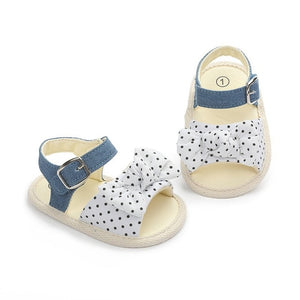 Fashion Newborn Infant Baby Girls Princess Shoes Bowknot Toddler Summer Sandals PU Non-slip Shoes 0-18M