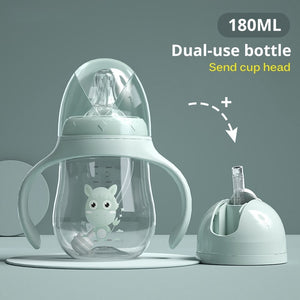 Baby bottles Drinking Cup Feeding Bottle Wide-Caliber Multifunctional   Drinking Milk Drinking Water Dual-use Bottle BPA Free